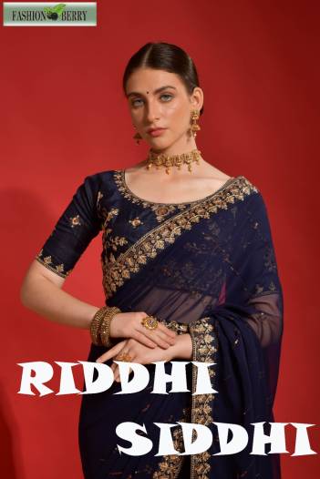RIDDHI SIDDHI BY FASHION BERRY DESIGNER GEORGETTE SAREE WHOLESALER IN INDIA